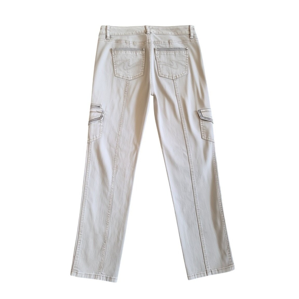 White House Black Market Blanc Slim Ankle Cargo Pant - Size 2R NWOT - Picture 5 of 5